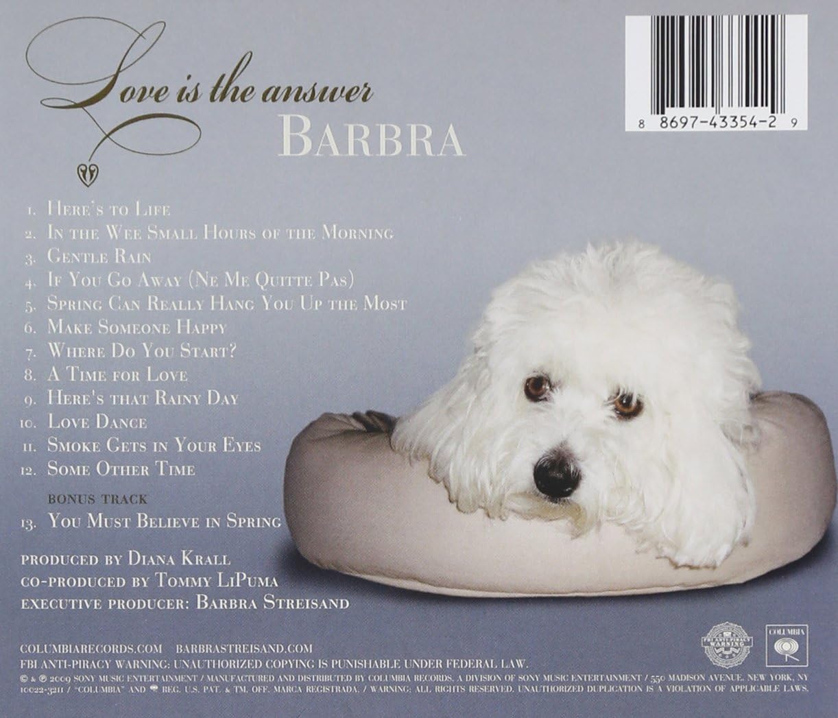 Artwork for Barbra Streisand's Love Is The Answer (CD)