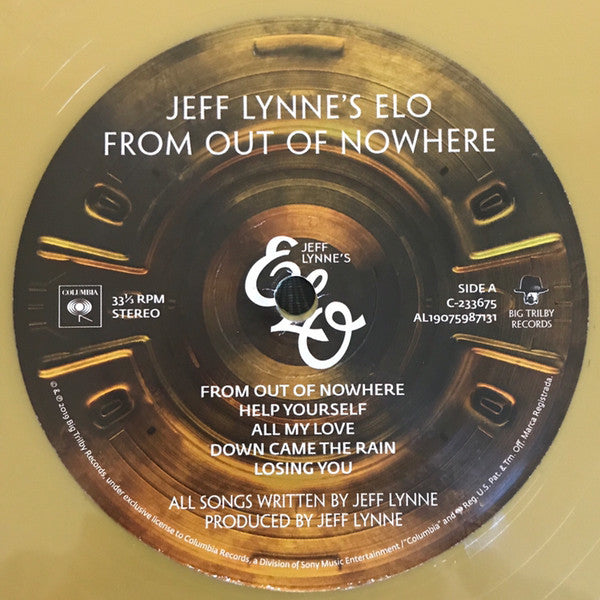 Artwork for Jeff Lynne's ELO's From Out of Nowhere (Lenticular Deluxe Gold LP)