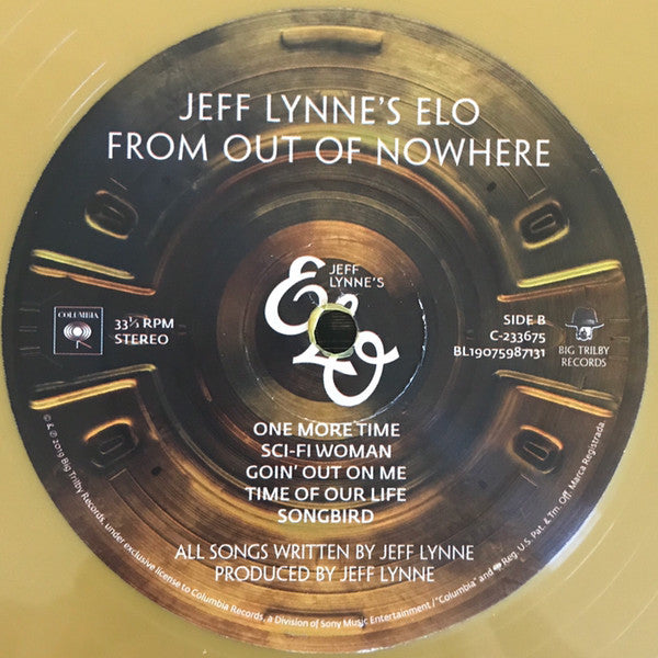 Artwork for Jeff Lynne's ELO's From Out of Nowhere (Lenticular Deluxe Gold LP)